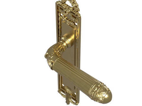Maniglia per porta Versailles sige oro Modello 3D