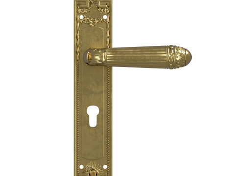 Maniglia per porta Versailles sige oro Modello 3D