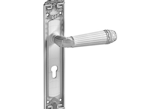 Maniglia per porta Versailles sige oro Modello 3D