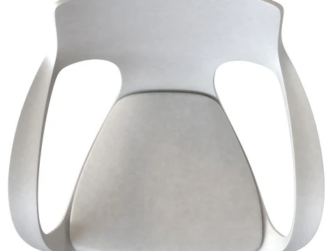 The Flute swivel chair plastic white 3D Model