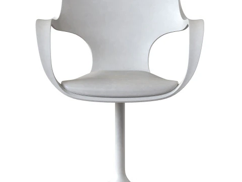 The Flute swivel chair plastic white 3D Model