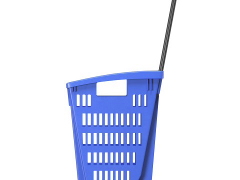 Carrello della spesa in plastica blu Modello 3D