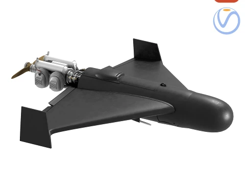 UAV dalekiego zasięgu BEHEMOTH Model 3D