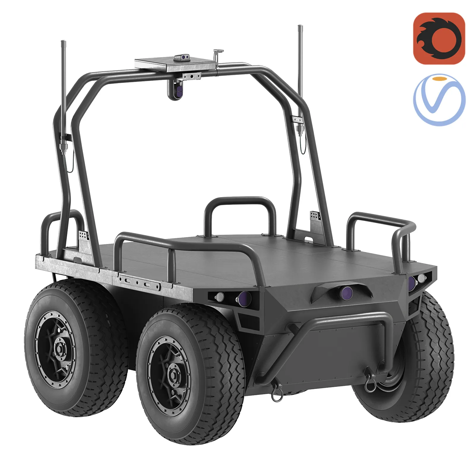Ratel M Robotic Logistic UGV 3D Model .c4d .max .obj .3ds .fbx .stl .blend 