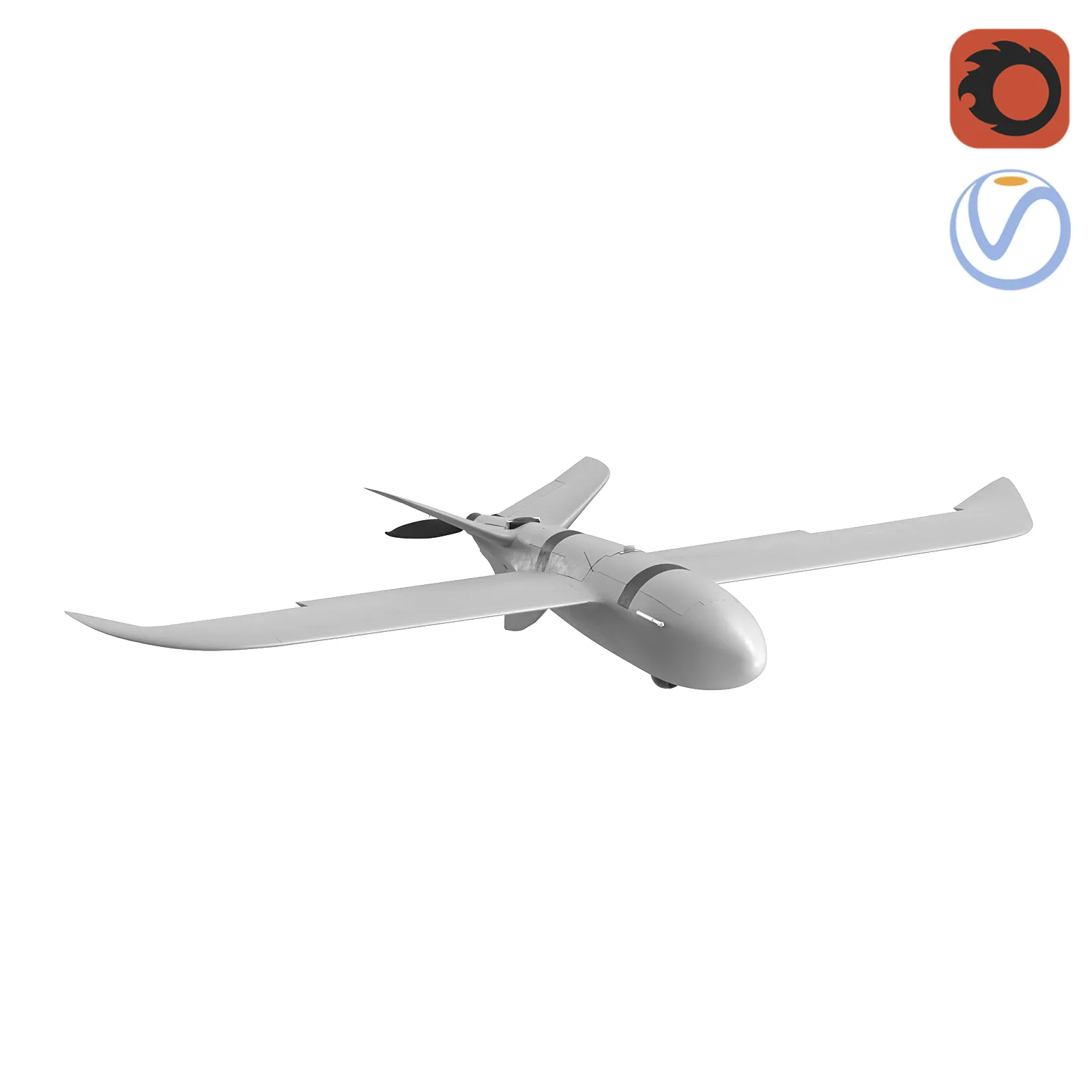 Chaklun UAV 3D Model .c4d .max .obj .3ds .fbx .stl .blend 