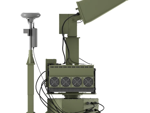 UAV Countermeasures System Anti-Drone Defense Station 3D Model