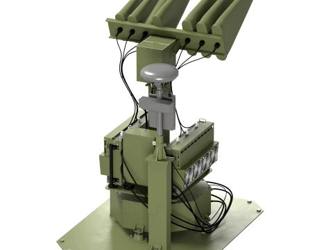 UAV Countermeasures System Anti-Drone Defense Station 3D Model