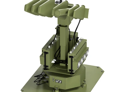 UAV Countermeasures System Anti-Drone Defense Station 3D Model