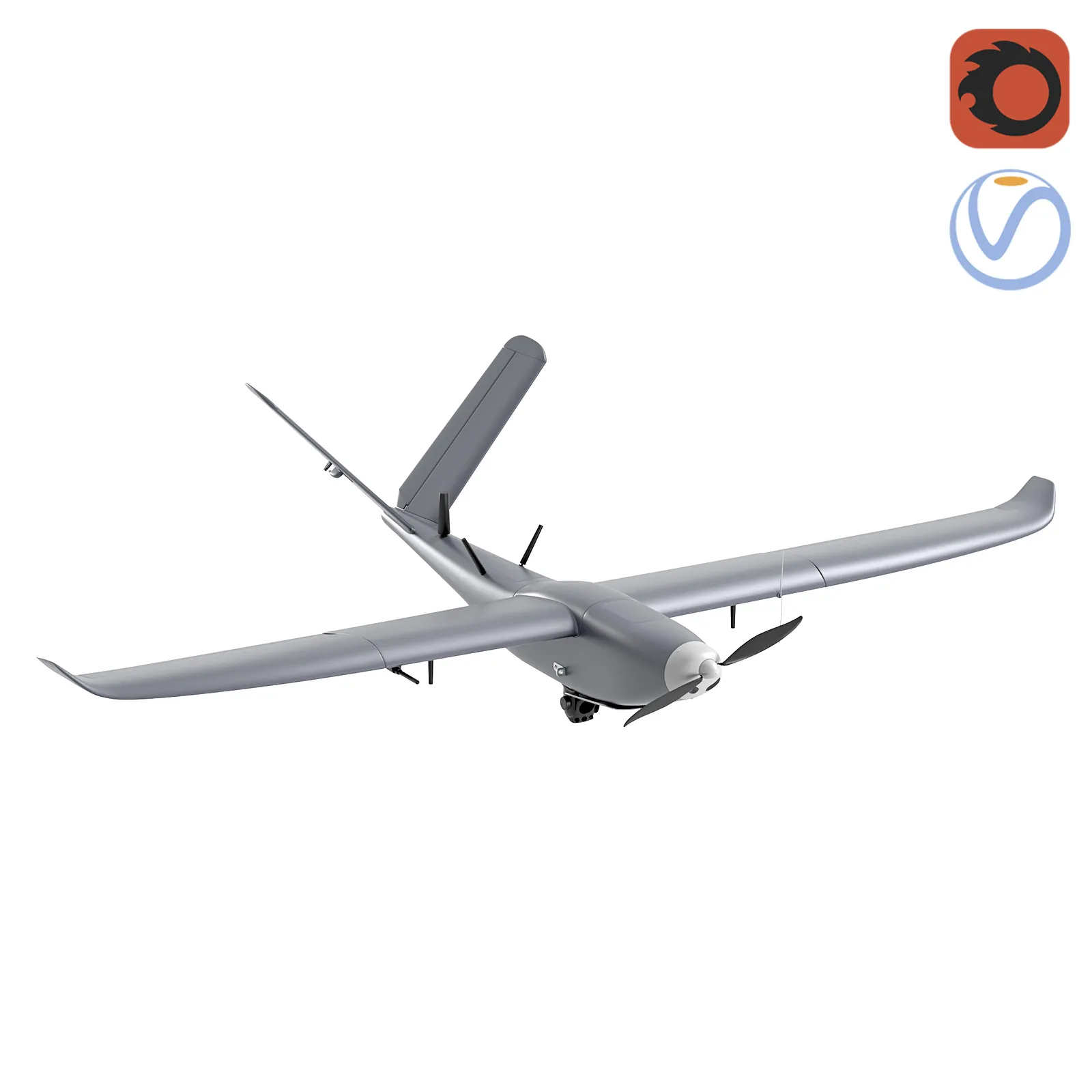 GOR Multirotor UAV 3D Model .c4d .max .obj .3ds .fbx .stl .blend 