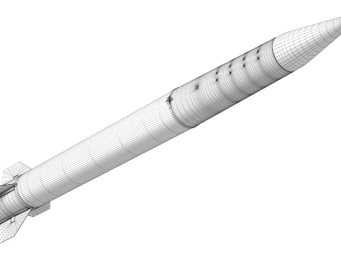 FP-7 Ballistic Missile 3D Model