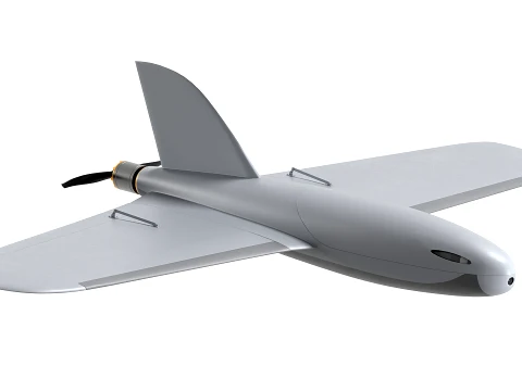 Piranha HUNTER Super Speed Interceptor UAV 3D Model