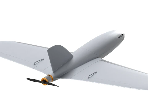 Piranha HUNTER Super Speed Interceptor UAV 3D Model