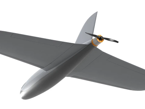 Piranha HUNTER Super Speed Interceptor UAV 3D Model