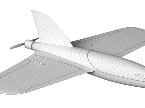 Piranha HUNTER Super Speed Interceptor UAV 3D Model