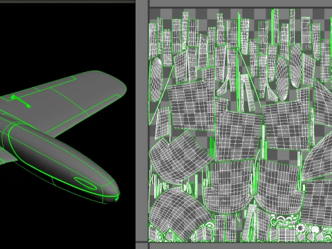 Piranha HUNTER Super Speed Interceptor UAV 3D Model