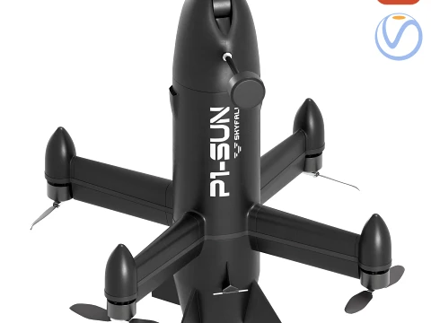 P1-SUN Jetkiller Interceptor UAV 3D Model