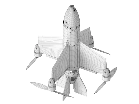 SEEDIS Autonomous Interceptor Drone 3D Model