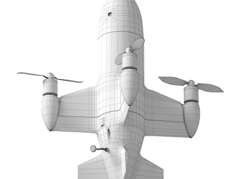 Zerov-8 Autonomous Interceptor UAV 3D Model