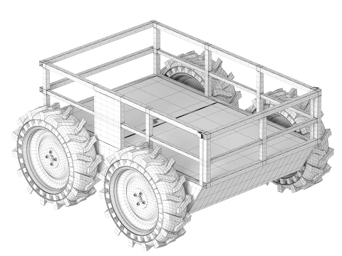 Беспилотный наземный автомобиль PEGAS UGV 3D Модель