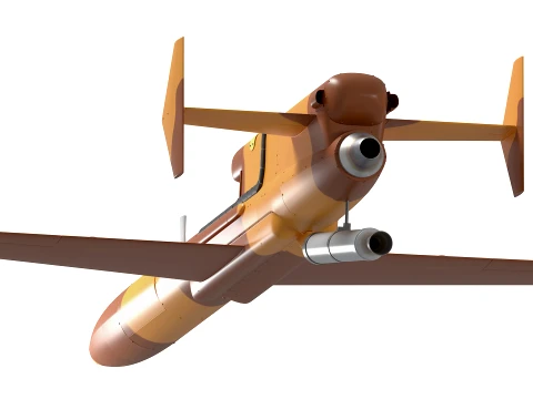 Geran-5 Karrar-Type UAV 3D Model