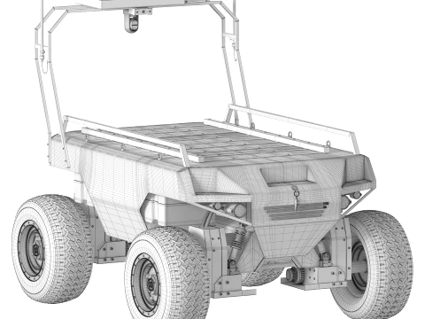 Varkhan 4x4 Military UGV Unmanned Ground Vehicle 3D Model