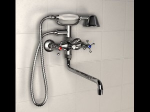 wall mixer retro 01 3D-Modell