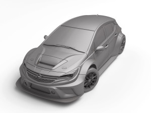 Opel Astra TCR 2016 3D 프린트 모델
