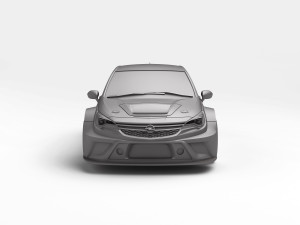 Opel Astra TCR 2016 3Dプリントモデル