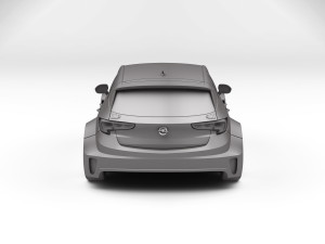 Opel Astra TCR 2016 3Dプリントモデル