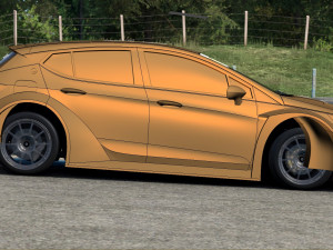 Opel Astra TCR 2016 3Dプリントモデル