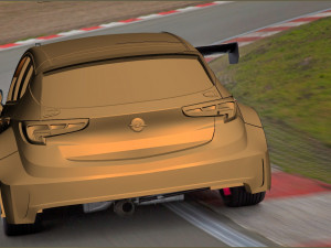 Opel Astra TCR 2016 3Dプリントモデル