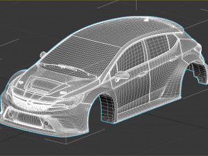 Opel Astra TCR 2016 3Dプリントモデル
