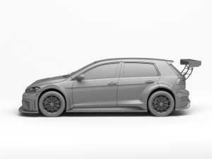 VW Golf Gti TCR 3D-Druckmodell