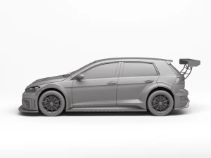 VW Golf Gti TCR 3D Print Model