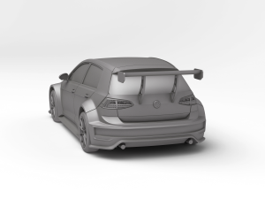 VW Golf Gti TCR 3D-Druckmodell