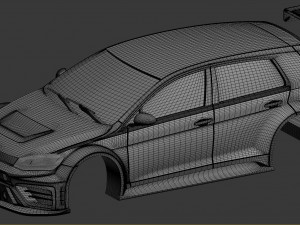 VW Golf Gti TCR 3D-Druckmodell