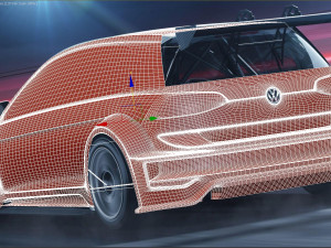 VW Golf Gti TCR 3D-Druckmodell
