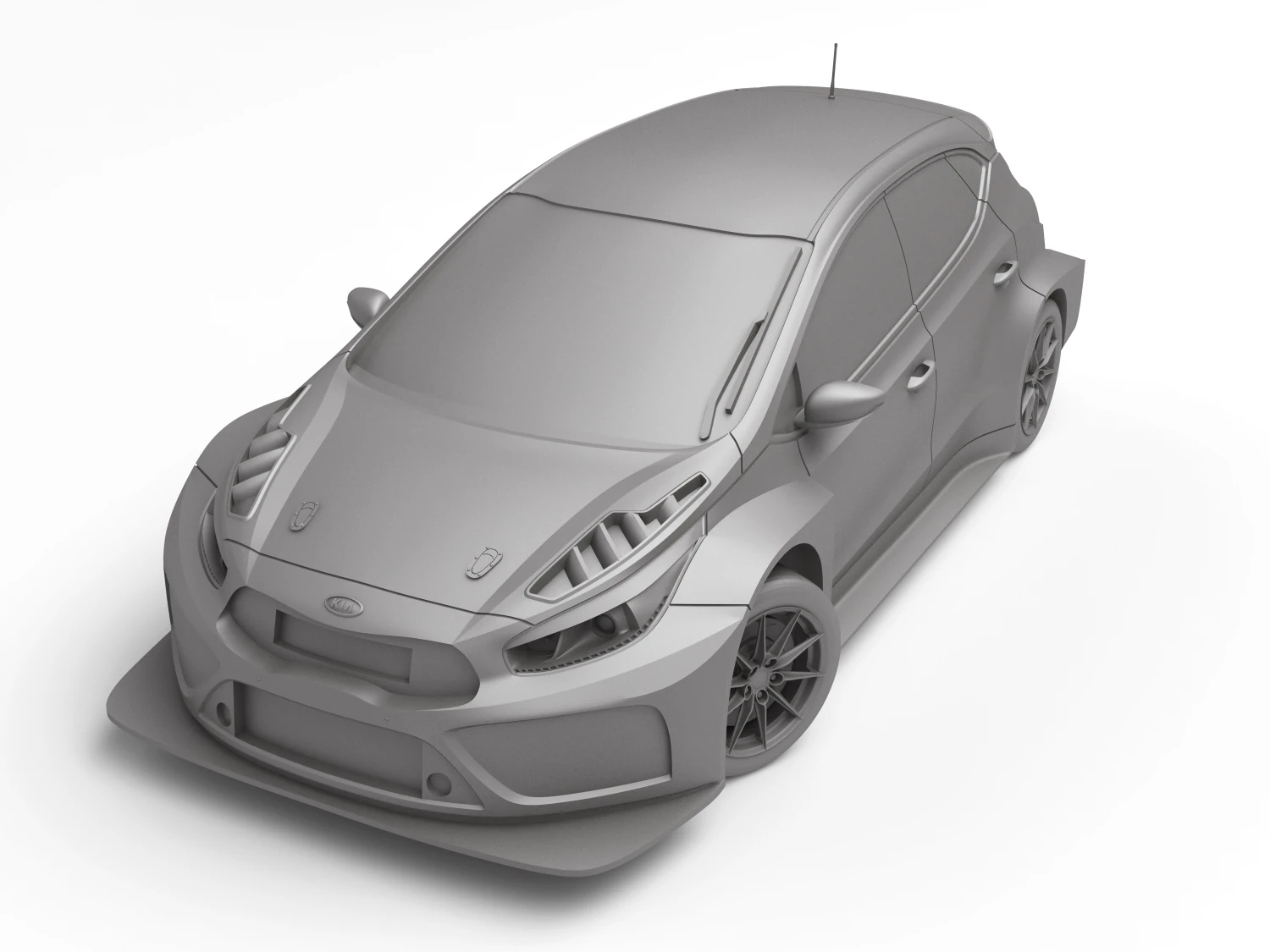 KIA CEED TCR 3D Print Model .c4d .max .obj .3ds .fbx .stl .blend 