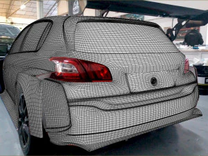 Peugeot 308 TCR 3D Print Model
