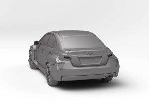 Subaru WRX STI TCR 3Dプリントモデル