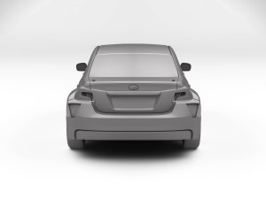 Subaru WRX STI TCR 3Dプリントモデル