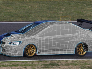 Subaru WRX STI TCR 3D Print Model