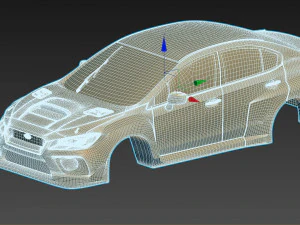 Subaru WRX STI TCR 3D Print Model