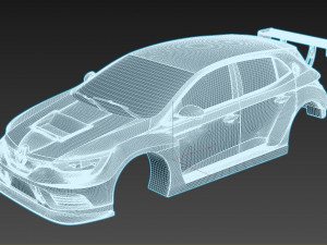RENAULT MEGANE TCR Model Cetak 3D