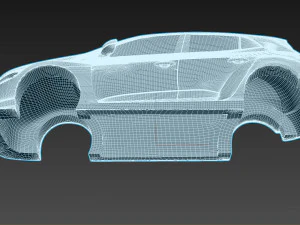 RENAULT MEGANE TCR 3D Print Model