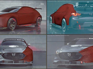 MAZDA 3 TCR 3D Print Model