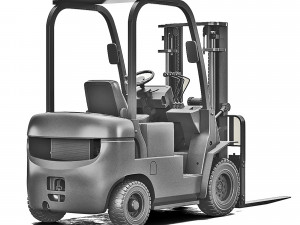 FRONT TRUCK LOADER FORKLIFT 3D-Druckmodell