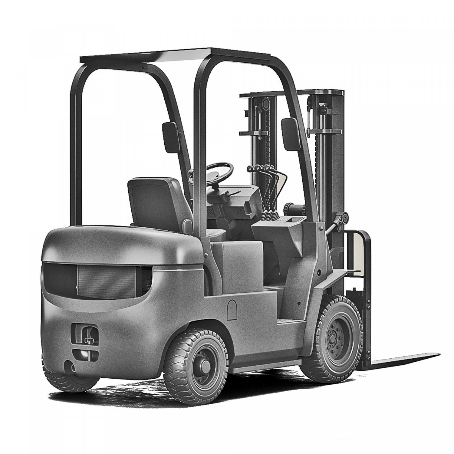 FRONT TRUCK LOADER FORKLIFT 3D 打印模型in 汽车3DExport