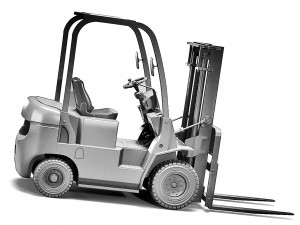 FRONT TRUCK LOADER FORKLIFT 3D-Druckmodell