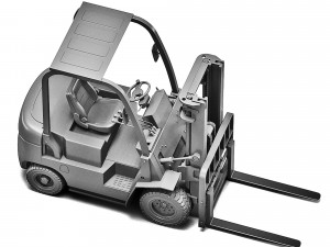 FRONT TRUCK LOADER FORKLIFT 3D-Druckmodell